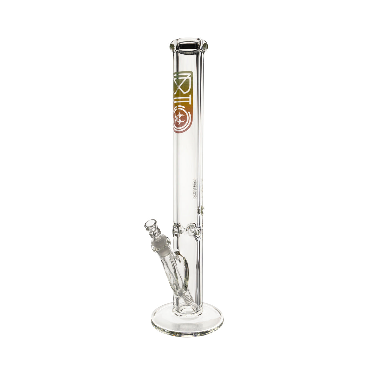 BIO Glass | Heavy Straight Water Pipe | 18" - 14mm - Various Colors Glass Bong Biohazard Inc Rasta