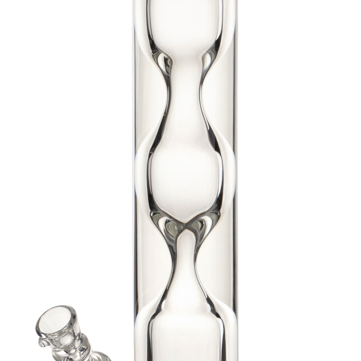 BIO Glass | Hourglass Straight Water Pipe | 21.5" - 19mm - Various Colors Glass Bong Biohazard Inc