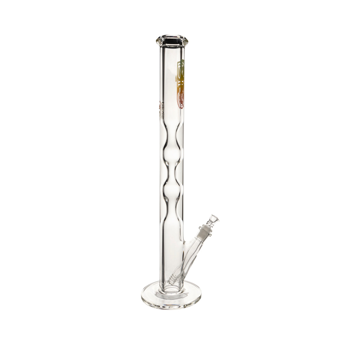 BIO Glass | Hourglass Straight Water Pipe | 21.5" - 19mm - Various Colors Glass Bong Biohazard Inc
