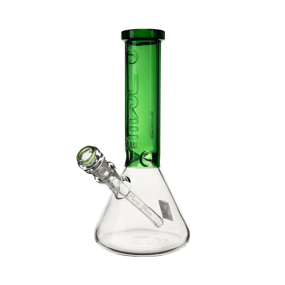 PURE Glass | Insight Classic Beaker Water Pipe | 12" - 14mm - Various Colors Glass Bong Pure Glass Green  