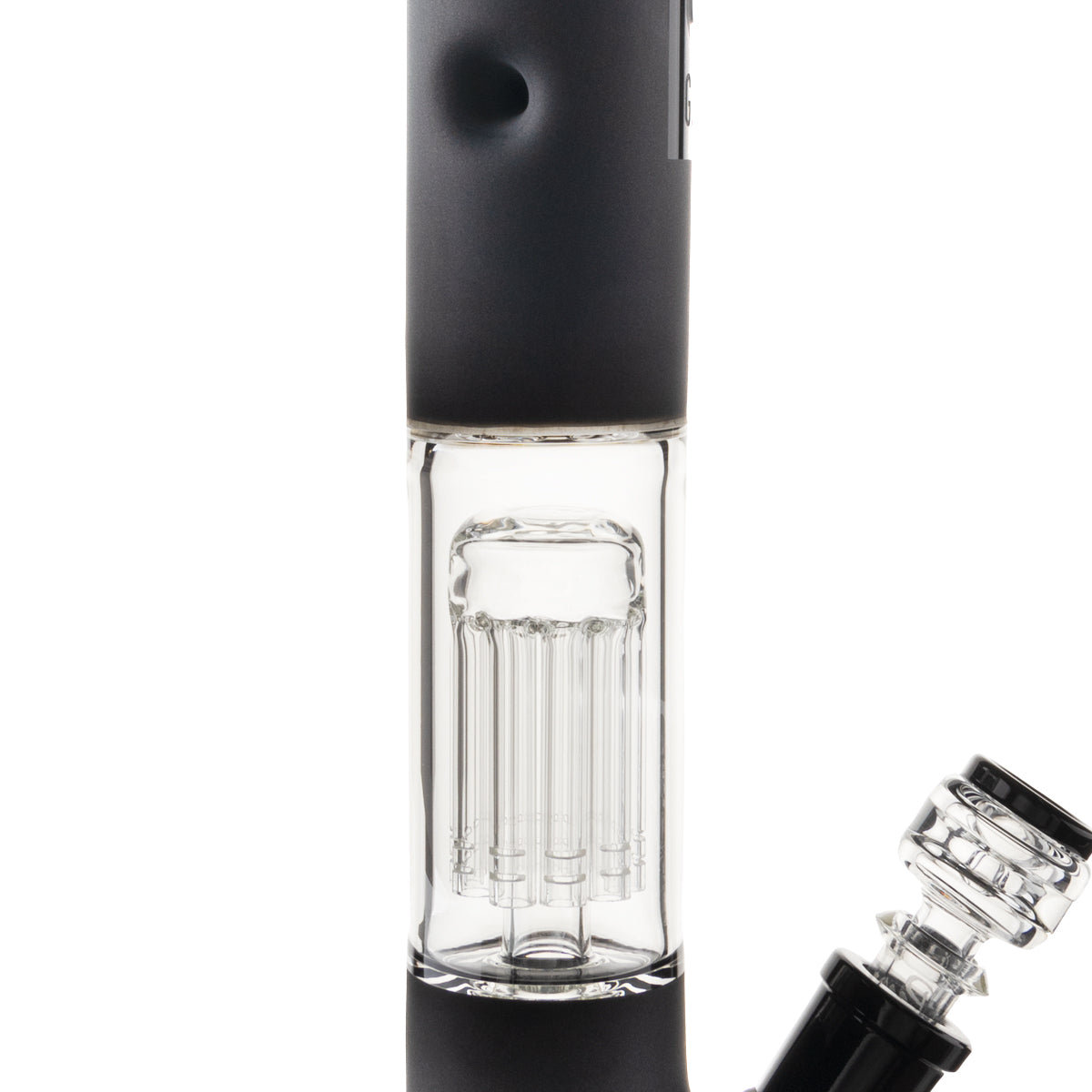Pure Glass | 10-Arm Tree Percolator + Splash Guard Straight Water Pipe | 18" - 14mm - Various Colors Glass Bong Pure Glass