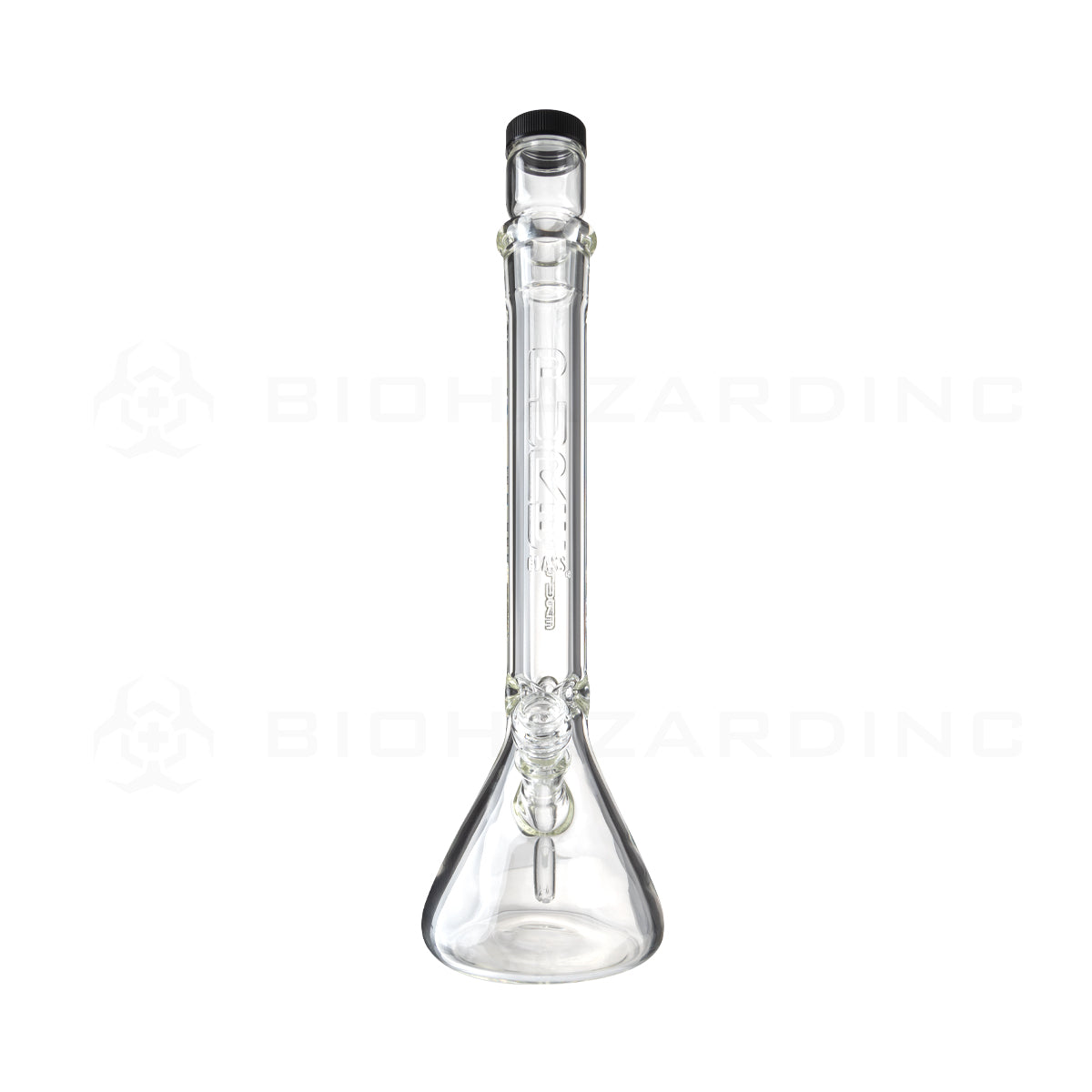 Pure Glass | Duplex Heavy Glass Beaker Water Pipe + Stackable Nug Jar | 14mm - Clear - Various Sizes Glass Bong Pure Glass