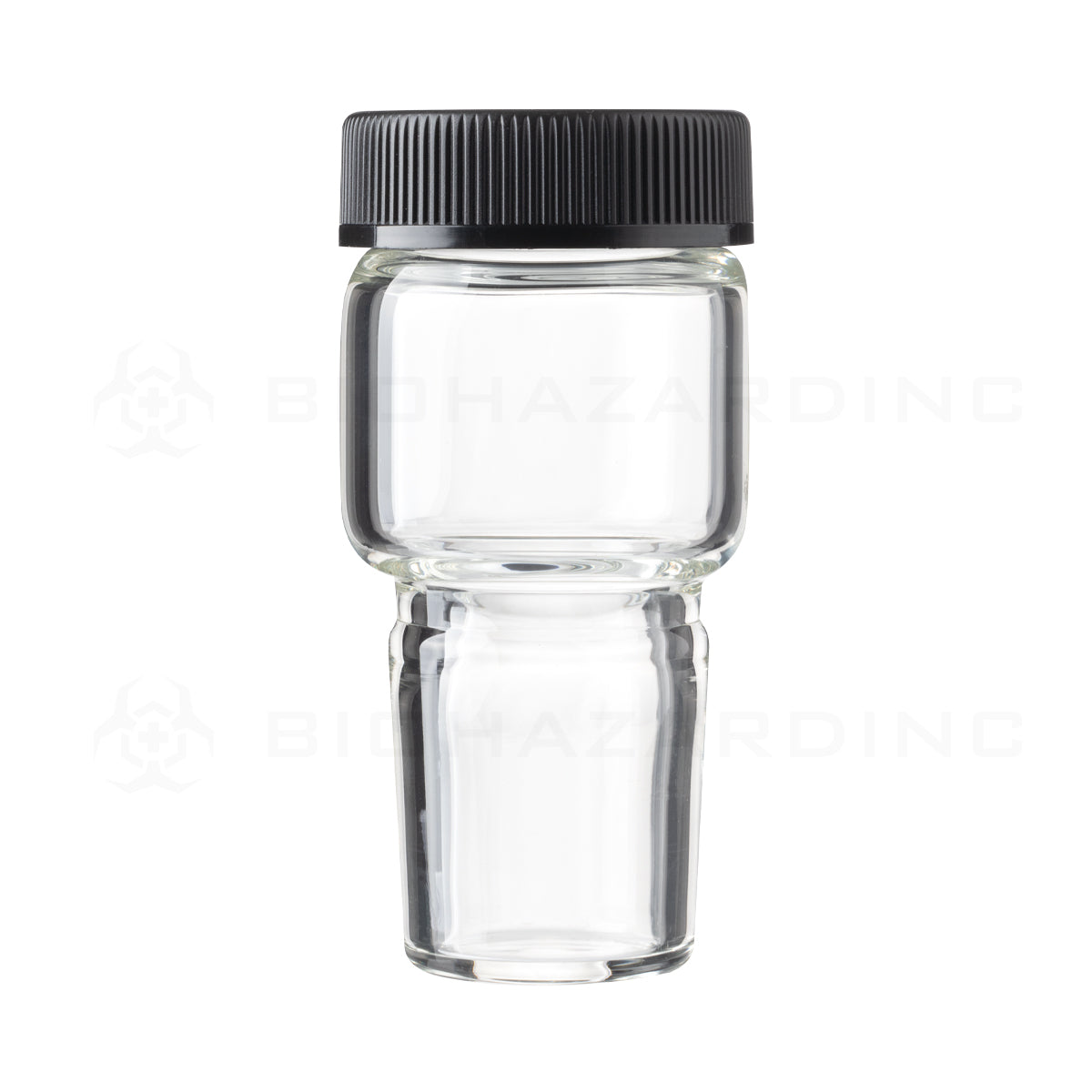 Pure Glass | Duplex Heavy Glass Beaker Water Pipe + Stackable Nug Jar | 14mm - Clear - Various Sizes Glass Bong Pure Glass