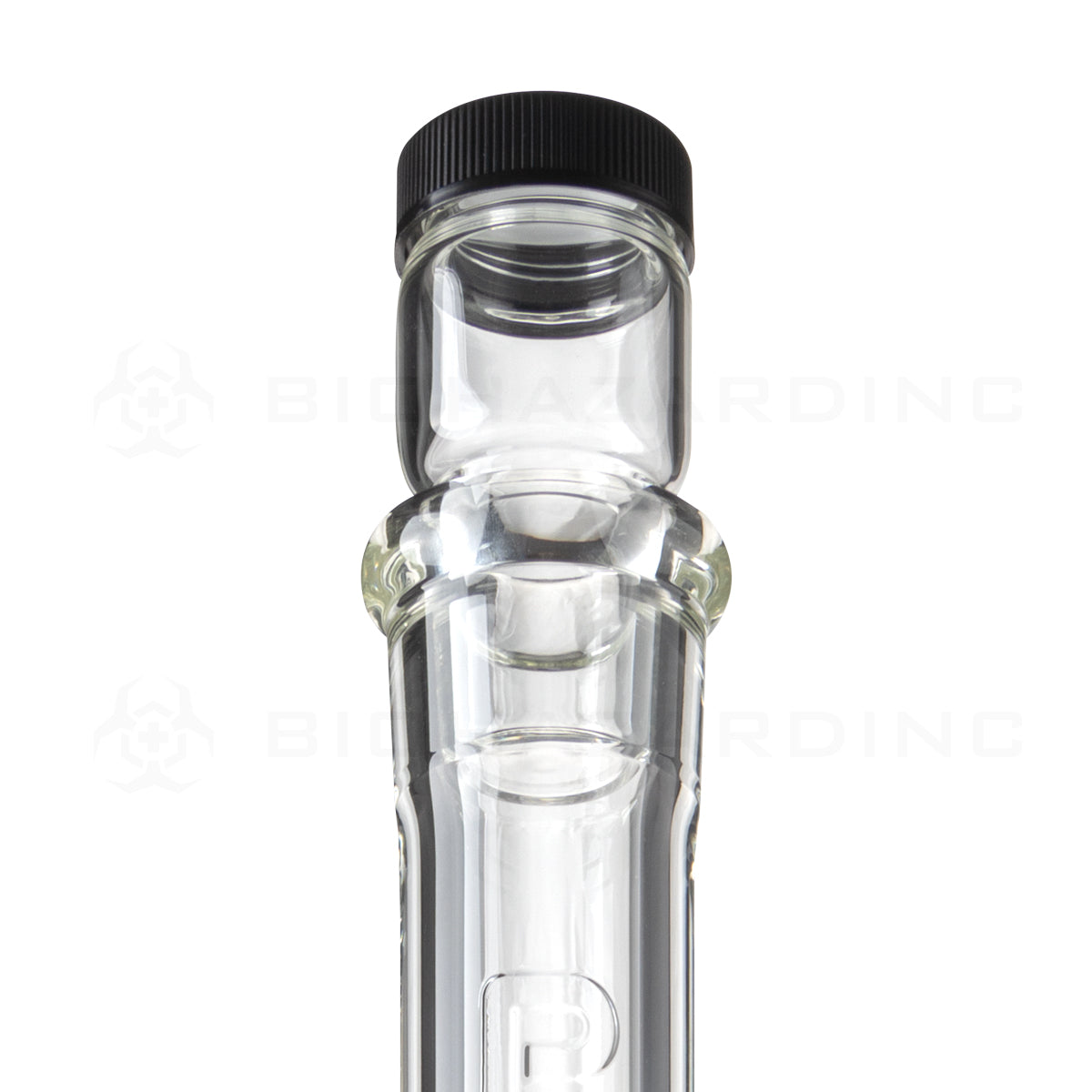 Pure Glass | Duplex Heavy Glass Beaker Water Pipe + Stackable Nug Jar | 14mm - Clear - Various Sizes Glass Bong Pure Glass