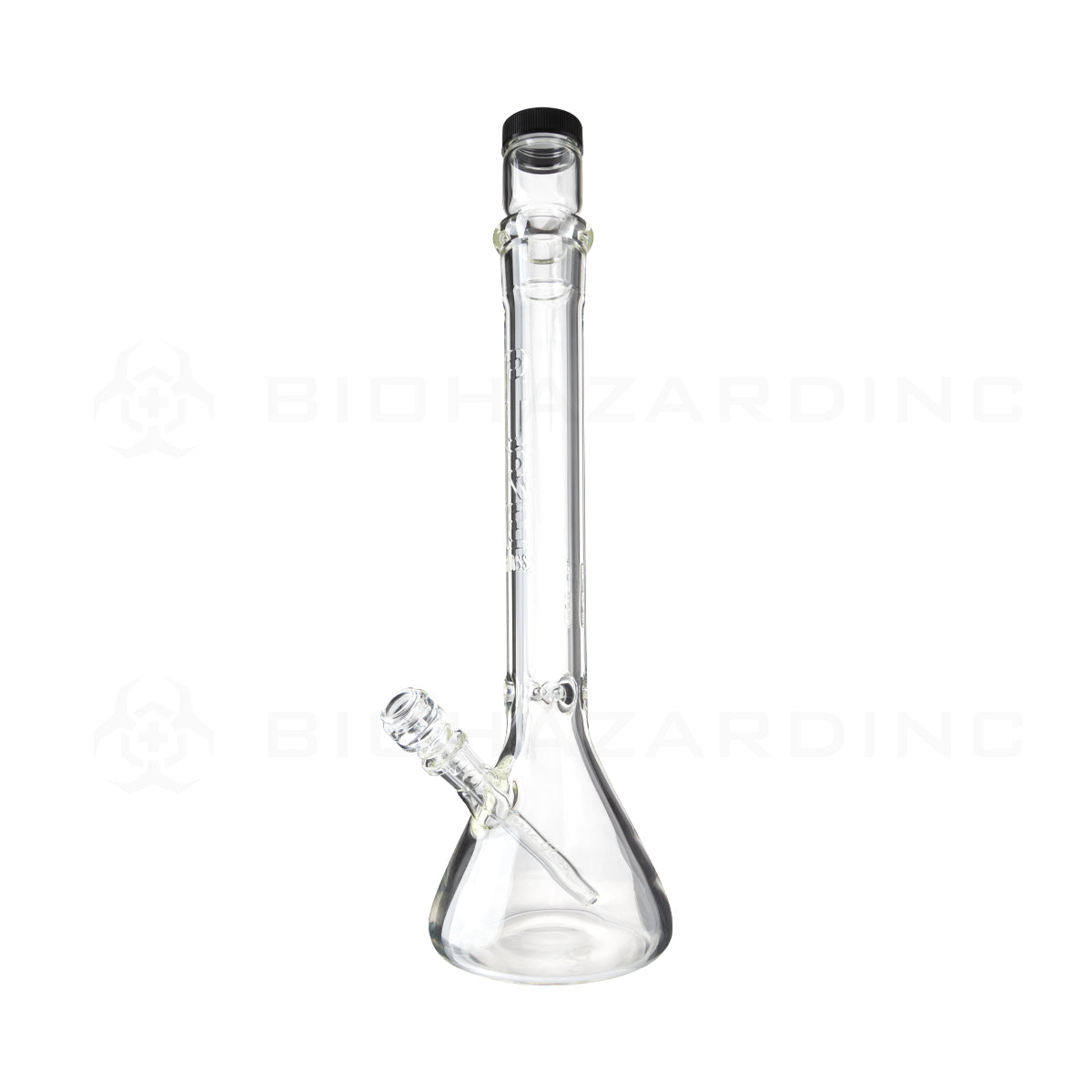 Pure Glass | Duplex Heavy Glass Beaker Water Pipe + Stackable Nug Jar | 14mm - Clear - Various Sizes Glass Bong Pure Glass 18"