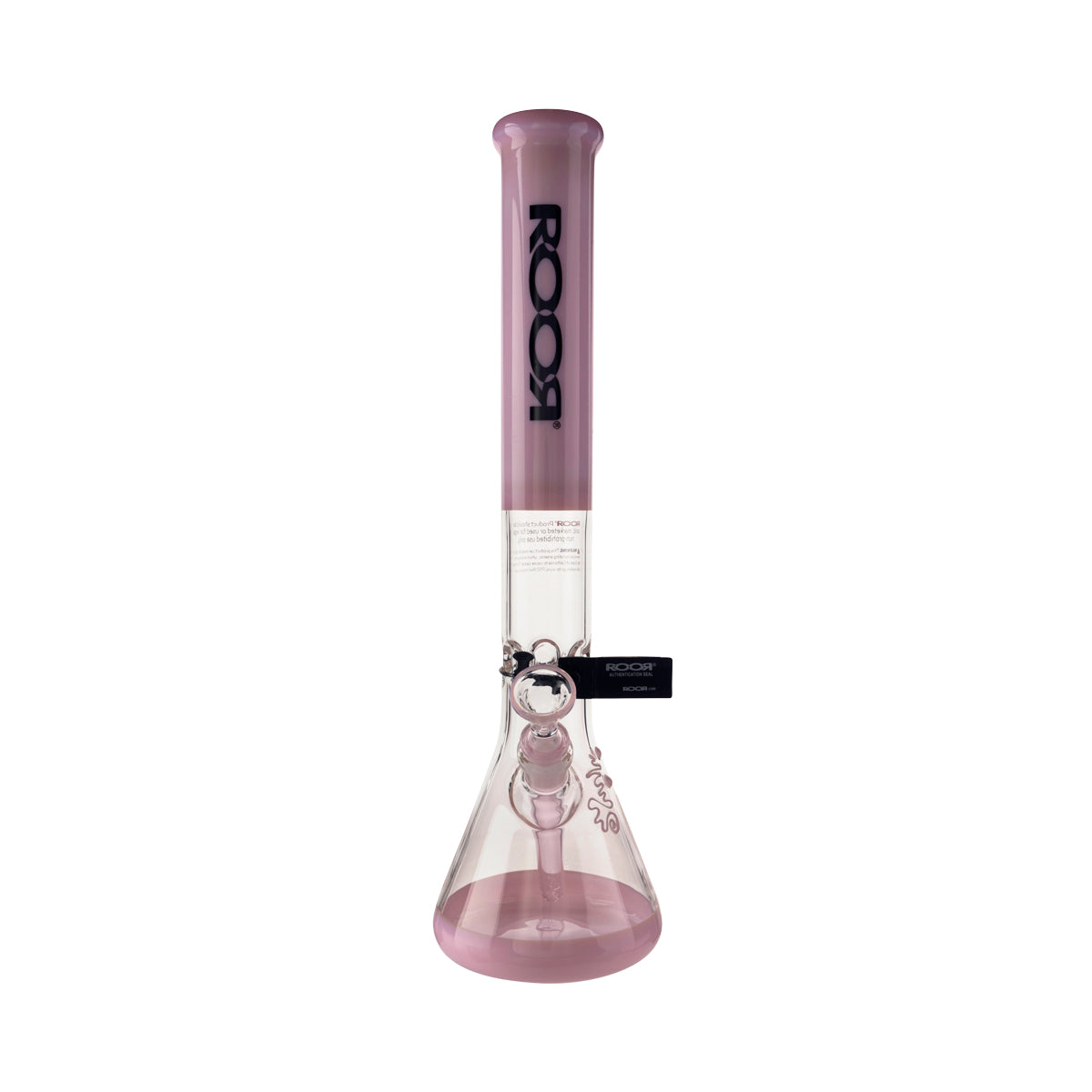 RooR® | Colored Beaker w/ Gridded Downstem | 18" - 14mm - Pink Biohazard Inc