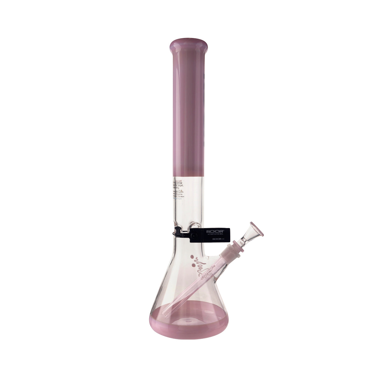 RooR® | Colored Beaker w/ Gridded Downstem | 18" - 14mm - Pink  Biohazard Inc   
