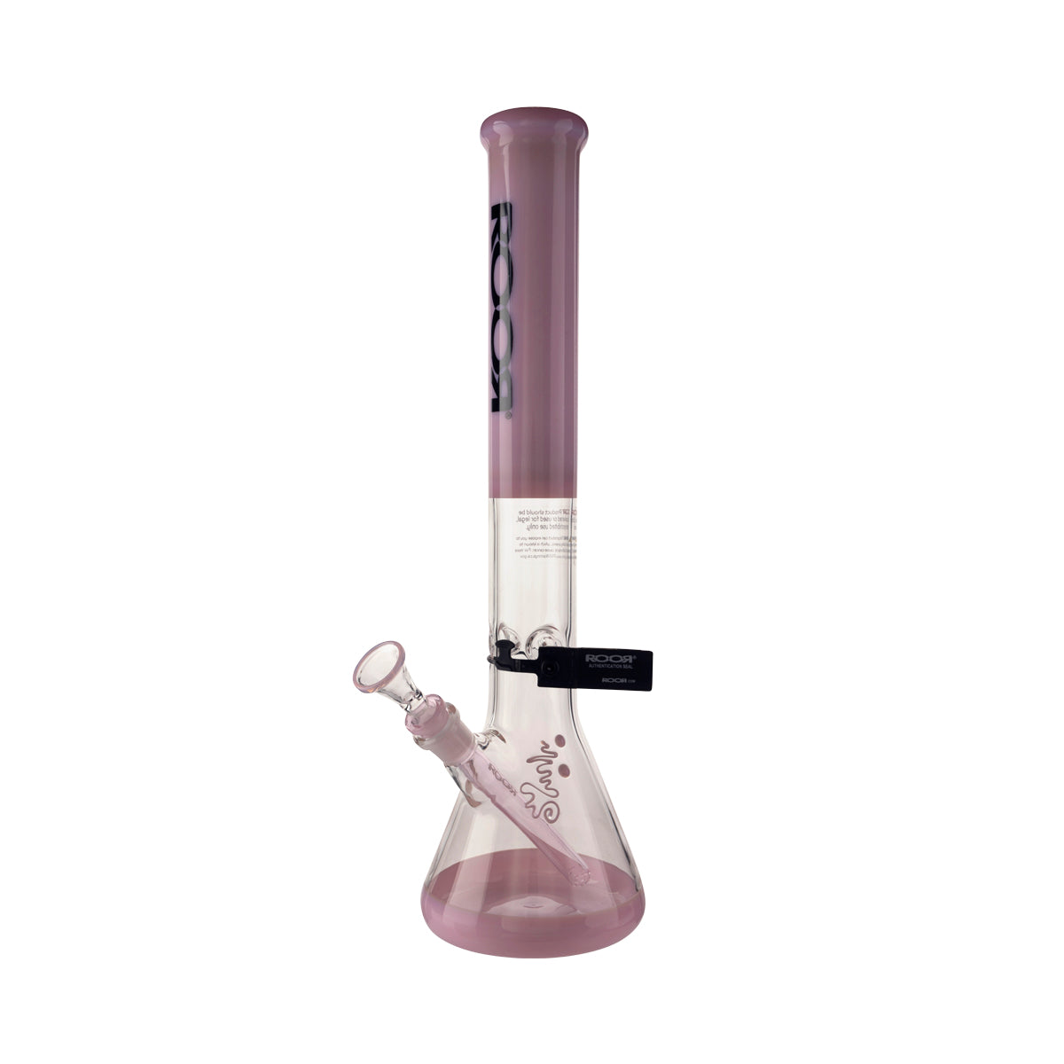 RooR® | Colored Beaker w/ Gridded Downstem | 18" - 14mm - Pink Biohazard Inc
