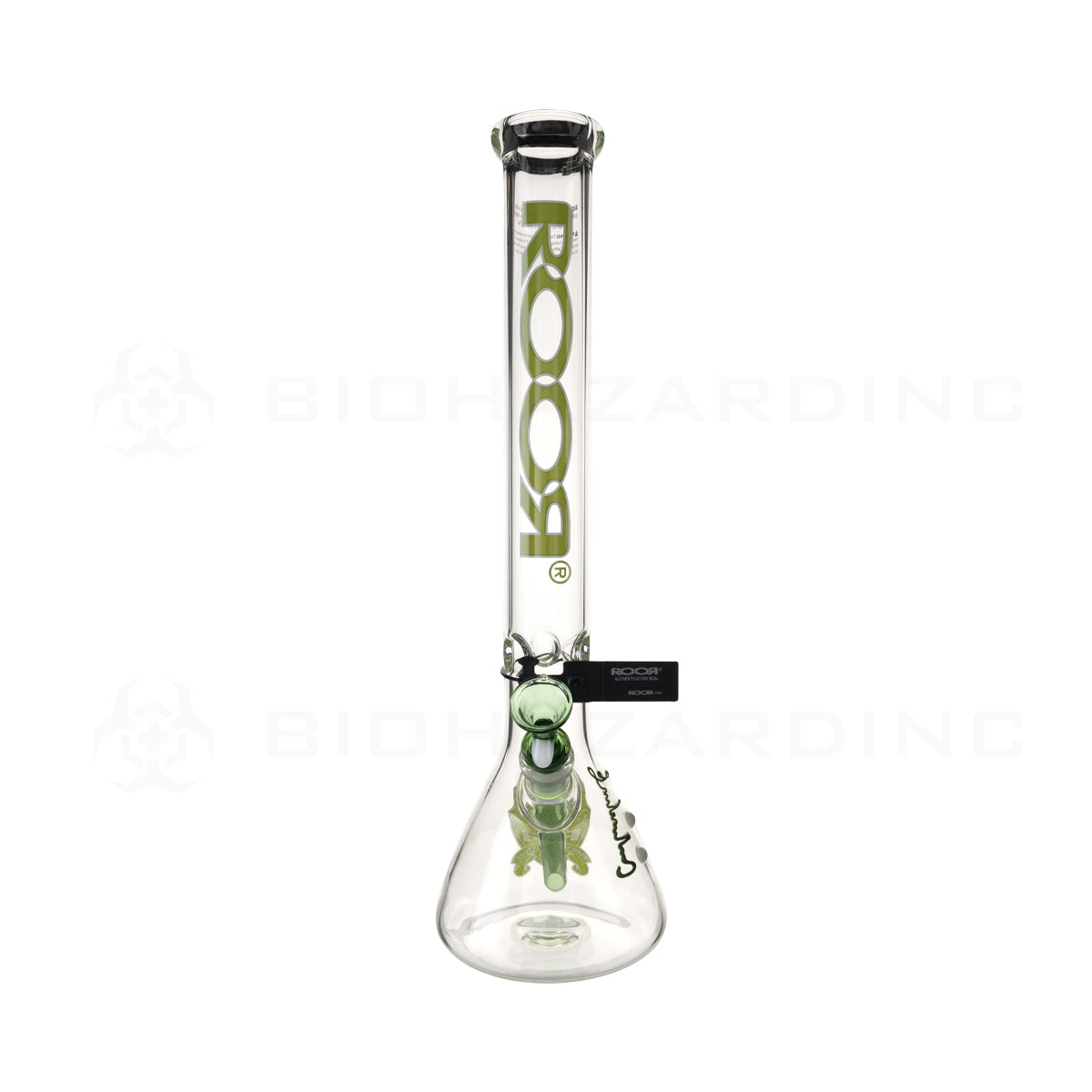 Roor® | Intro Collector Series Beaker Water Pipe w/ Free Item | 18" - 19mm - Various Colors Glass Bong Roor