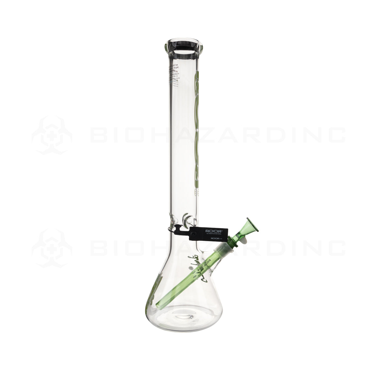 Roor® | Intro Collector Series Beaker Water Pipe w/ Free Item | 18" - 19mm - Various Colors Glass Bong Roor