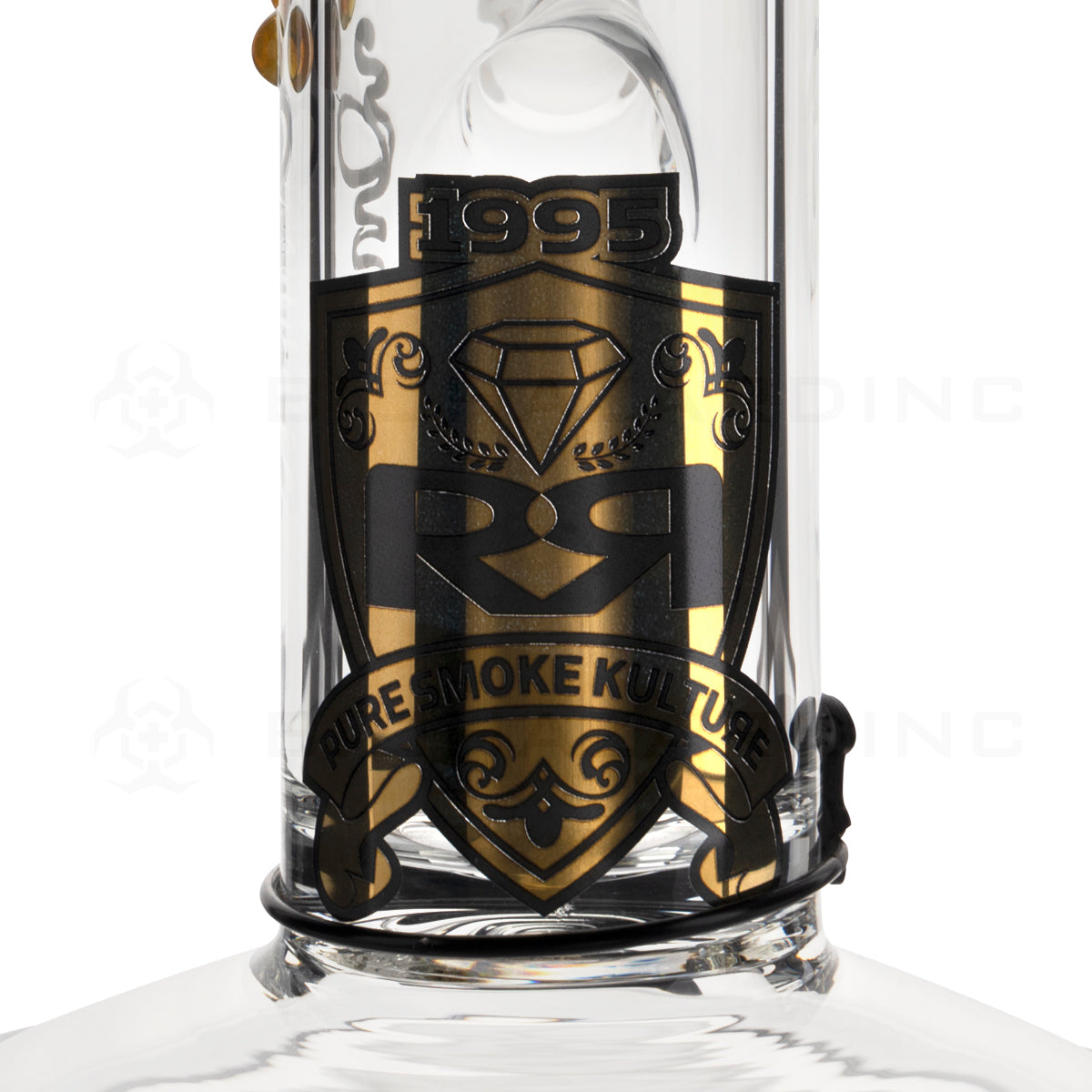 Roor® | Intro Collector Series Straight Water Pipe w/ Free Item | 18" - 14mm - Various Colors Glass Bong Roor