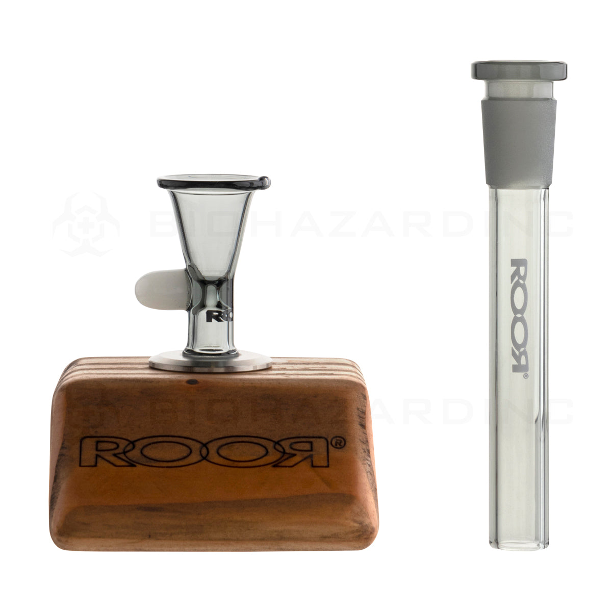 Roor® | Intro Collector Series Straight Water Pipe w/ Free Item | 18" - 14mm - Various Colors Glass Bong Roor