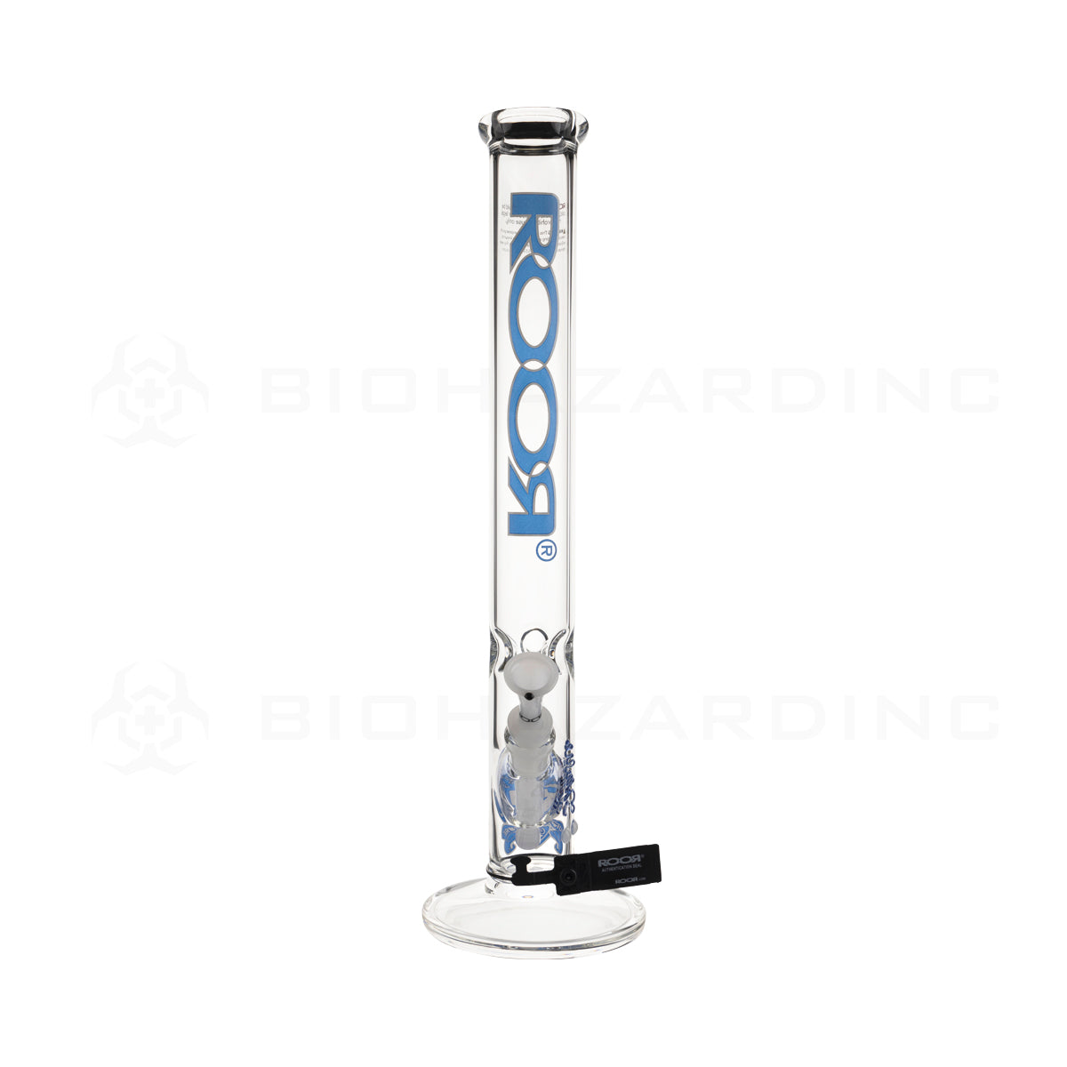 Roor® | Intro Collector Series Straight Water Pipe w/ Free Item | 18" - 14mm - Various Colors Glass Bong Roor