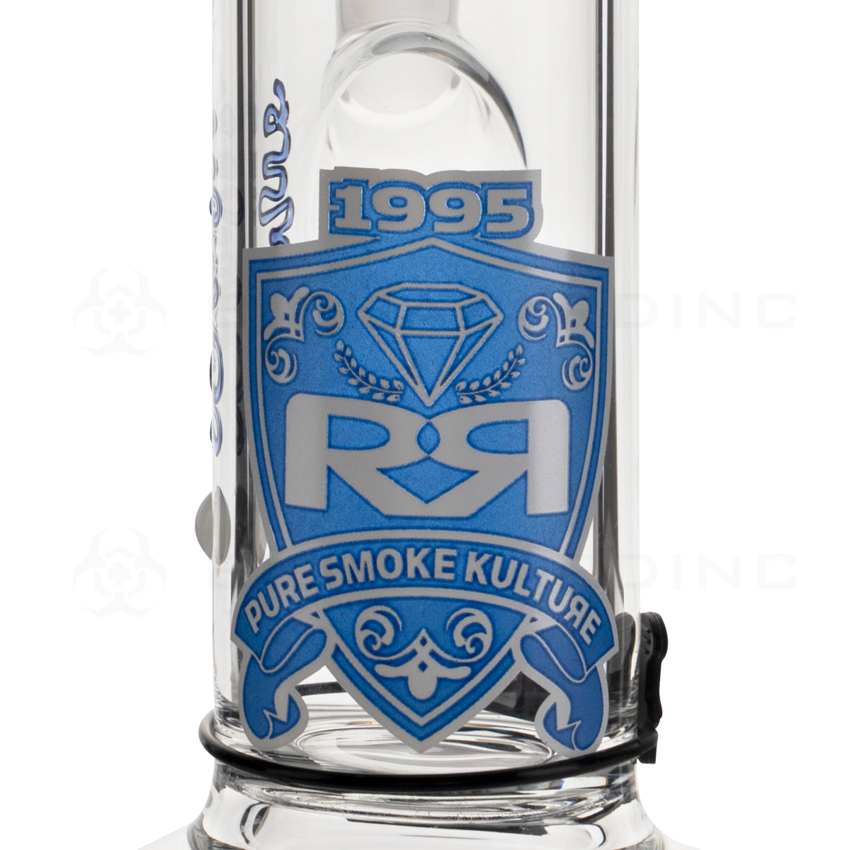 Roor® | Intro Collector Series Straight Water Pipe w/ Free Item | 18" - 14mm - Various Colors Glass Bong Roor