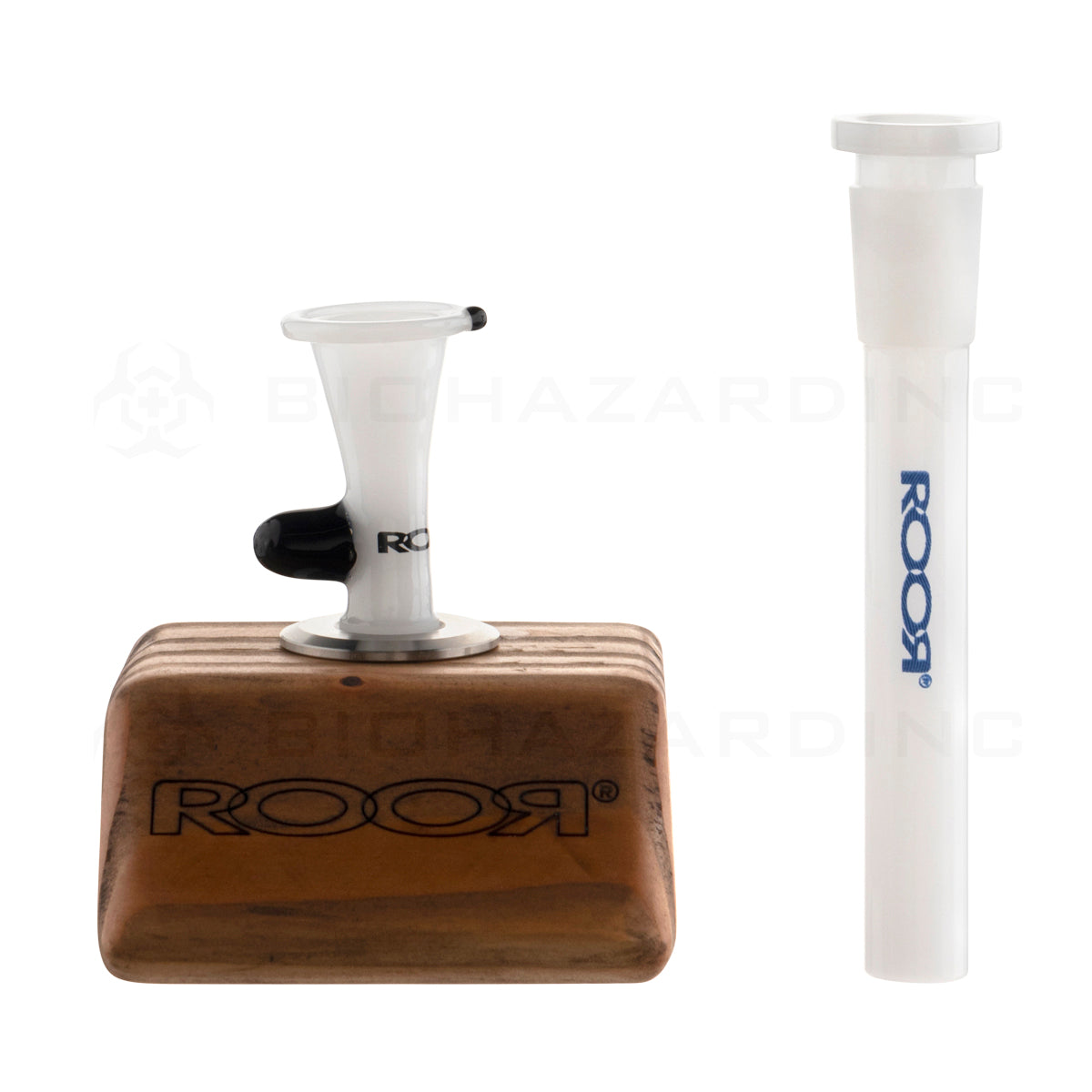 Roor® | Intro Collector Series Straight Water Pipe w/ Free Item | 18" - 14mm - Various Colors Glass Bong Roor