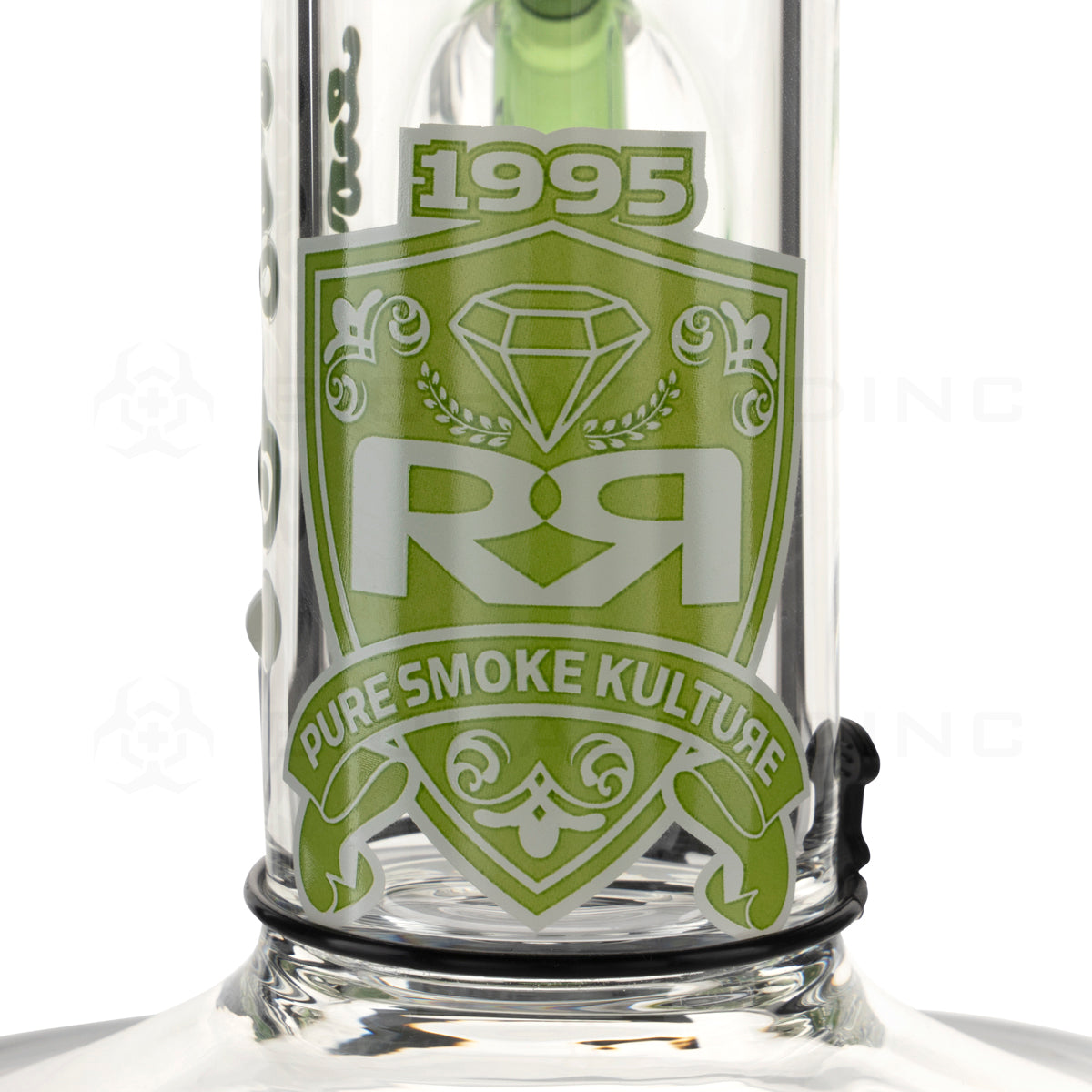 Roor® | Intro Collector Series Straight Water Pipe w/ Free Item | 18" - 14mm - Various Colors Glass Bong Roor