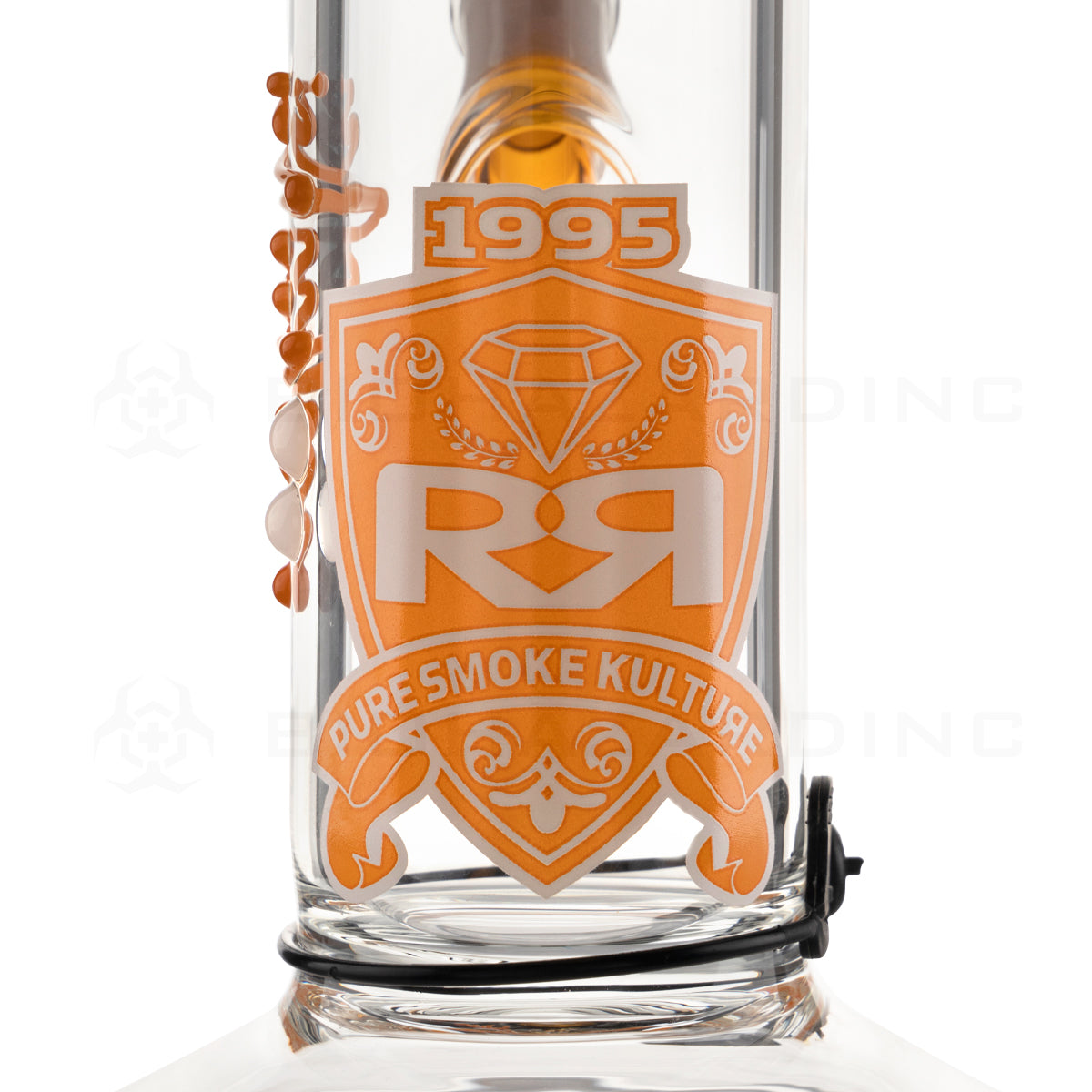 Roor® | Intro Collector Series Straight Water Pipe w/ Free Item | 18" - 14mm - Various Colors Glass Bong Roor