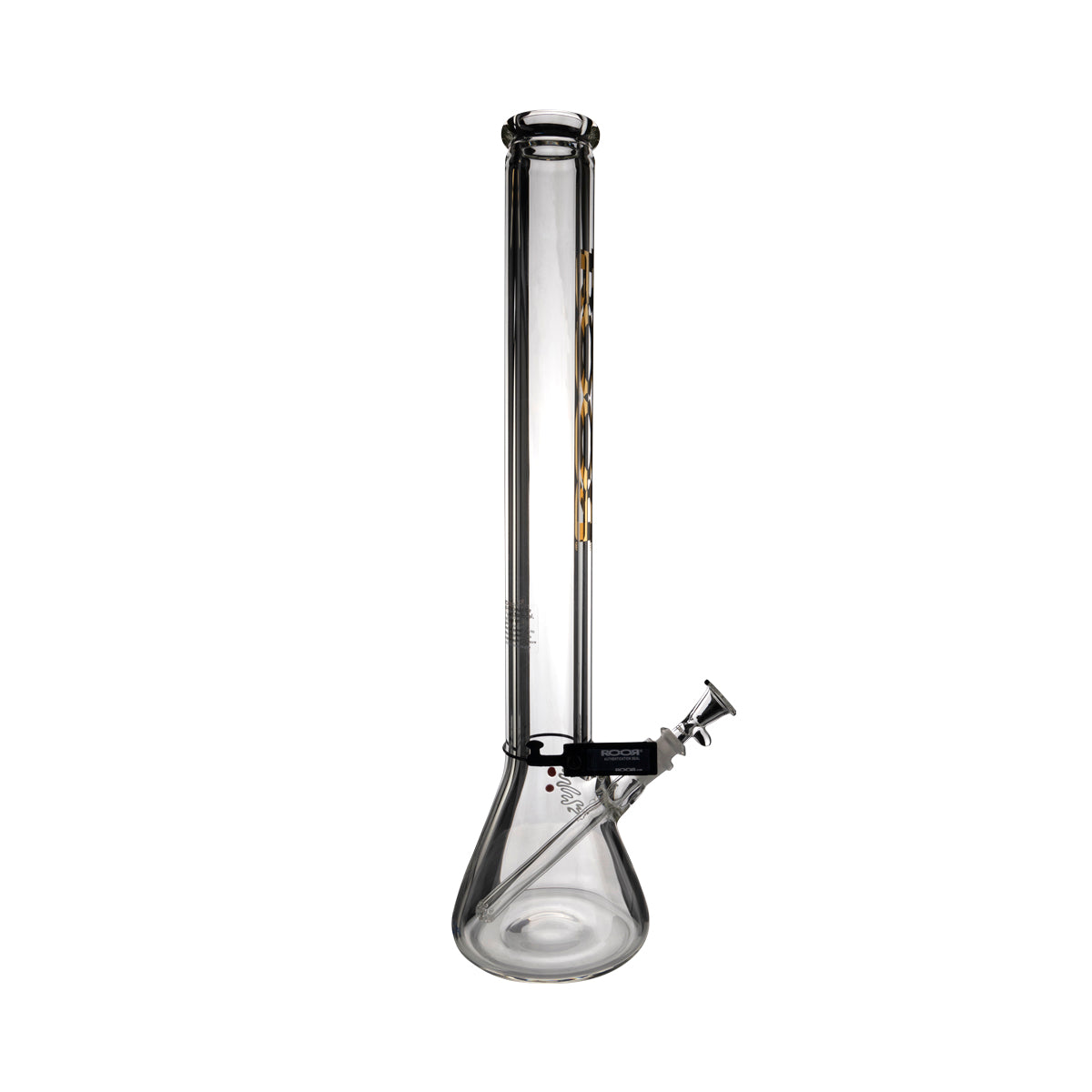 RooR® | Heavy Glass Zeaker Water Pipe | 22" - 14mm - Gold Biohazard Inc