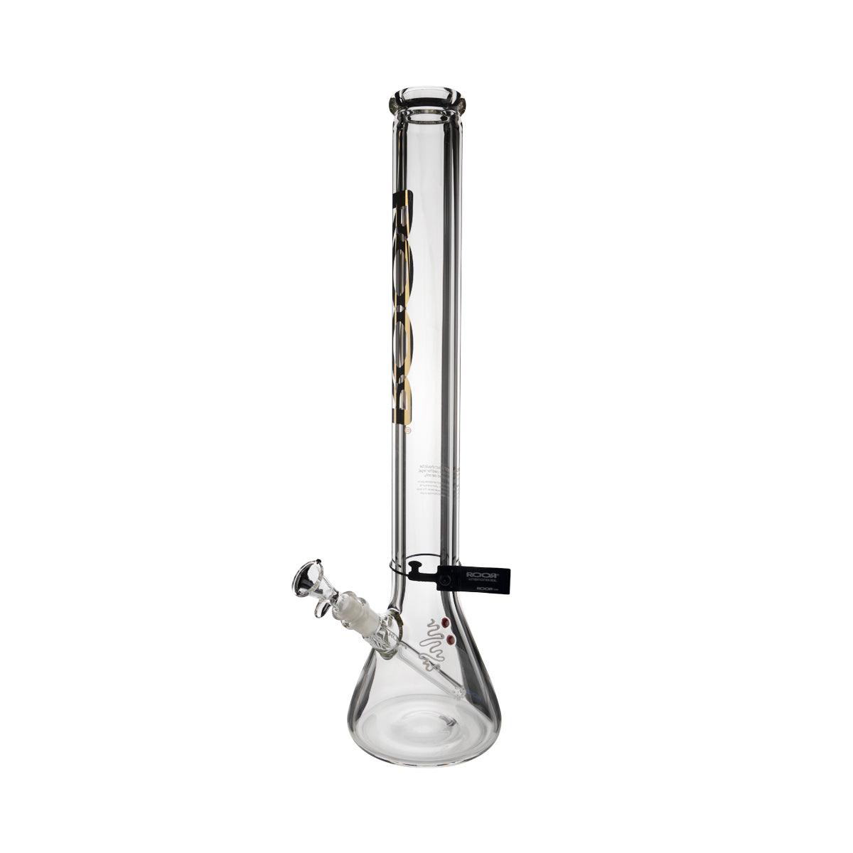RooR® | Heavy Glass Zeaker Water Pipe | 22" - 14mm - Gold Biohazard Inc