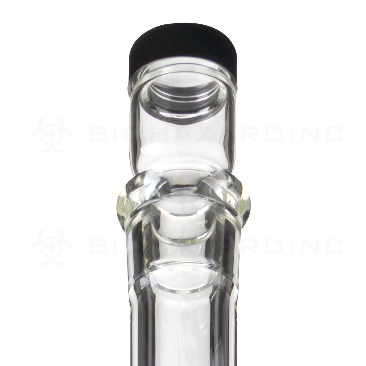 Pure Glass | Duplex Heavy Glass Beaker Water Pipe + Stackable Nug Jar | 14mm - Clear - Various Sizes Glass Bong Pure Glass