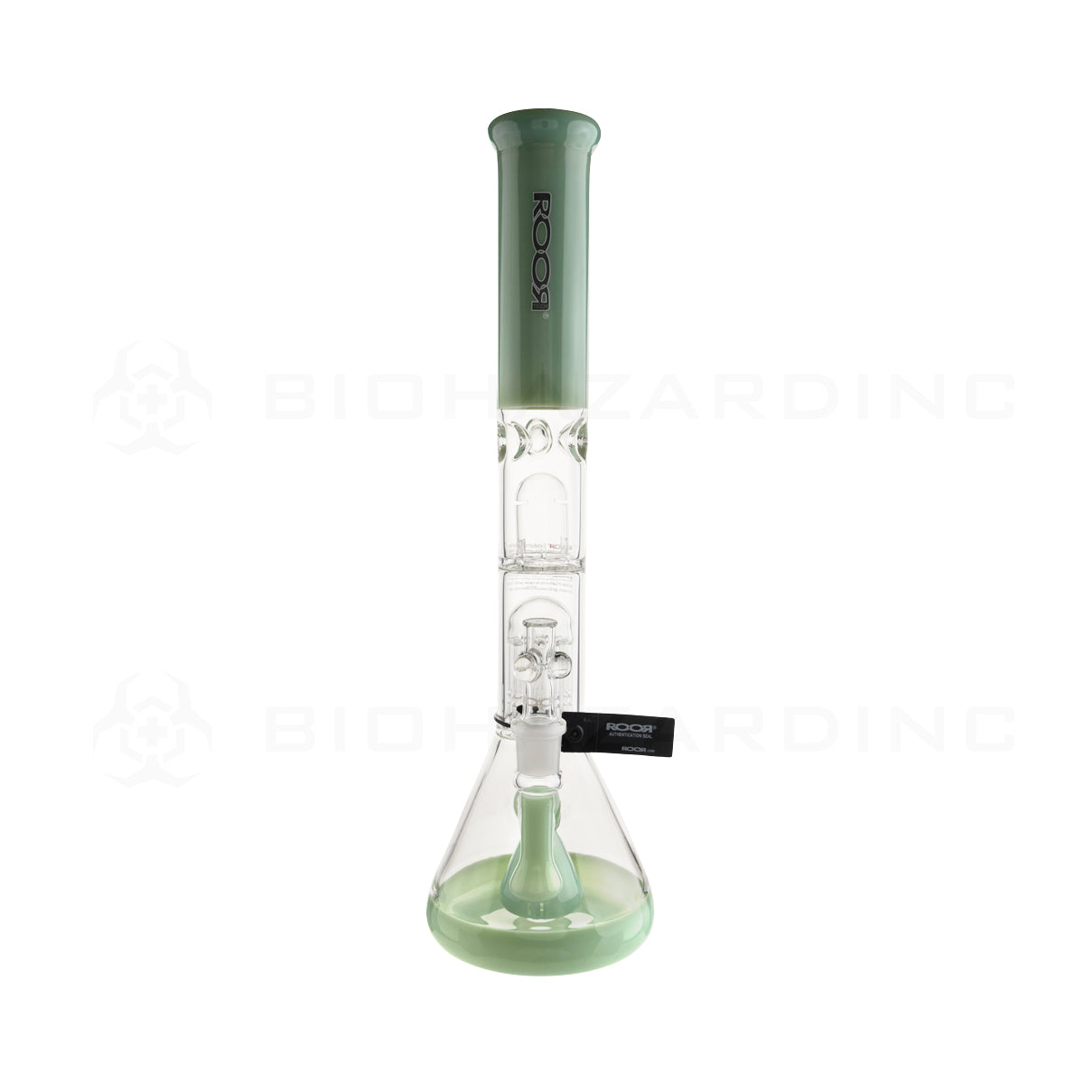 Roor® | Classic Beaker w/ 10-Arm Tree Percolator | 18" - 14mm - Full Mint Glass Bong Roor