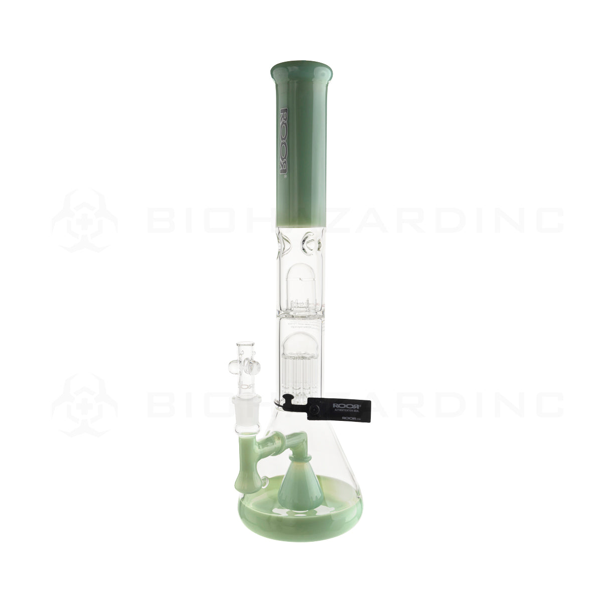 Roor® | Classic Beaker w/ 10-Arm Tree Percolator | 18" - 14mm - Full Mint Glass Bong Roor