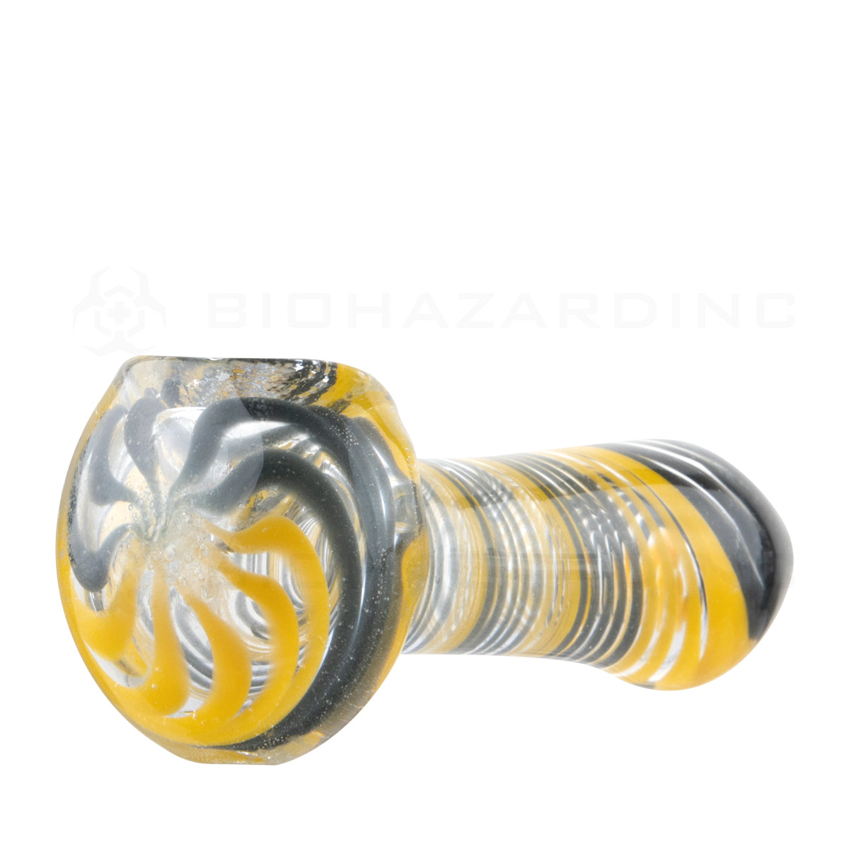 Hand Pipe | Candy Cane Hand Pipe | 3"- Glass - 10 Count Glass Hand Pipe Biohazard Inc   