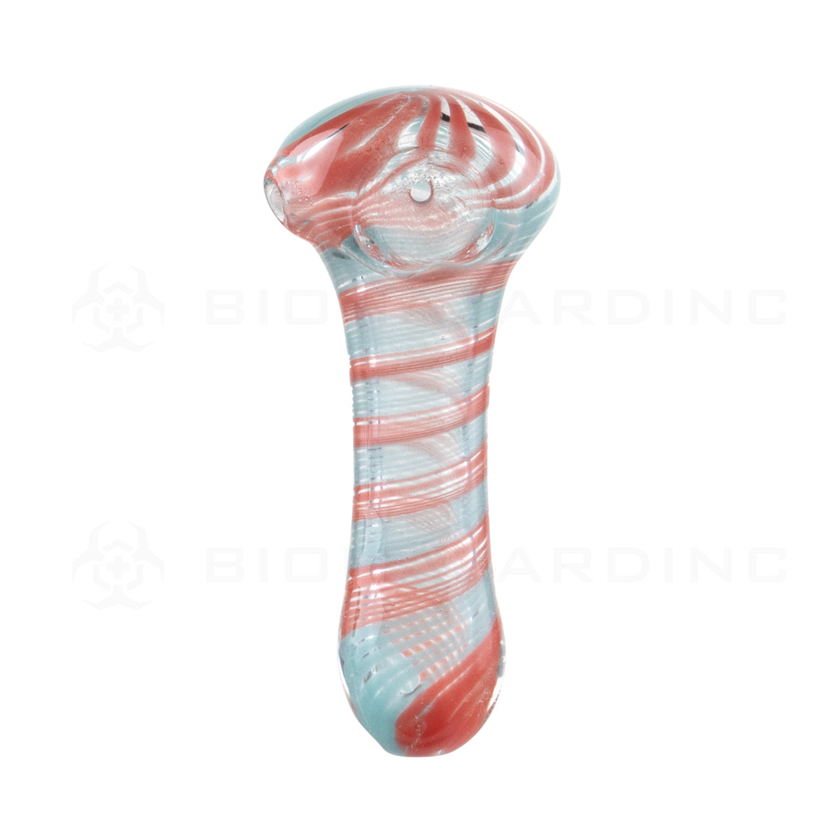 Hand Pipe | Candy Cane Hand Pipe | 3"- Glass - 10 Count Glass Hand Pipe Biohazard Inc