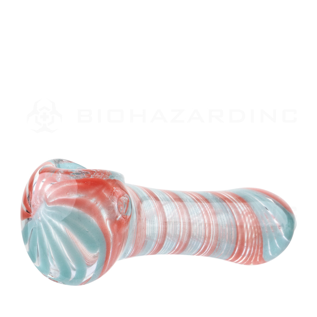Hand Pipe | Candy Cane Hand Pipe | 3"- Glass - 10 Count Glass Hand Pipe Biohazard Inc