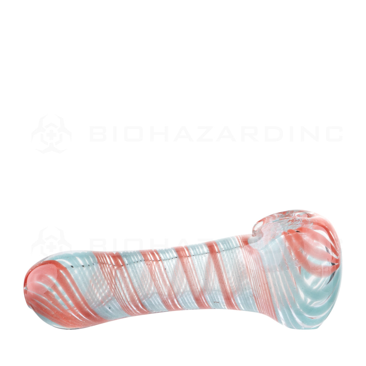Hand Pipe | Candy Cane Hand Pipe | 3"- Glass - 10 Count Glass Hand Pipe Biohazard Inc