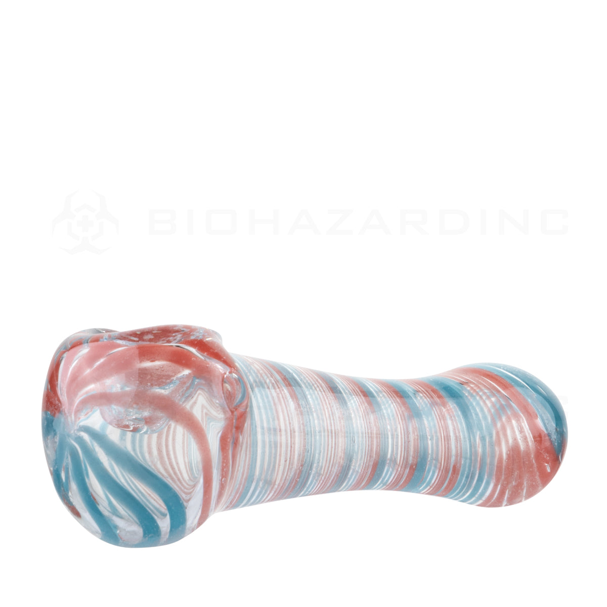Hand Pipe | Candy Cane Hand Pipe | 3"- Glass - 10 Count Glass Hand Pipe Biohazard Inc