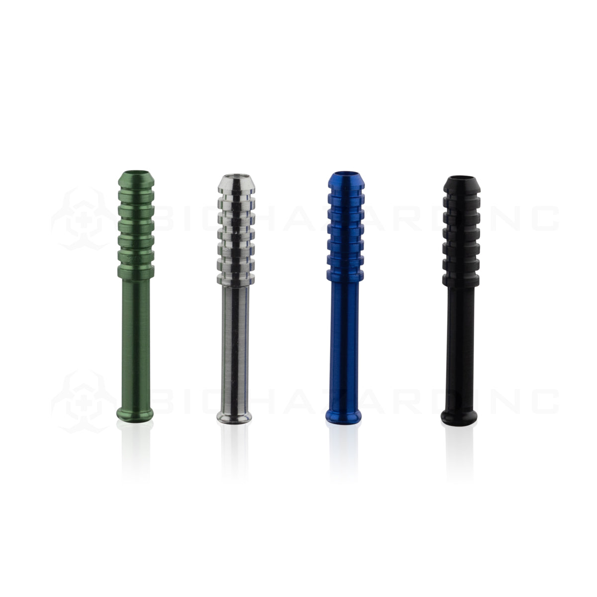 Chillum | Metal Bat One Hitter Hand Pipes | 2" - Assorted Colors - 12 Count Metal Hand Pipe Biohazard Inc