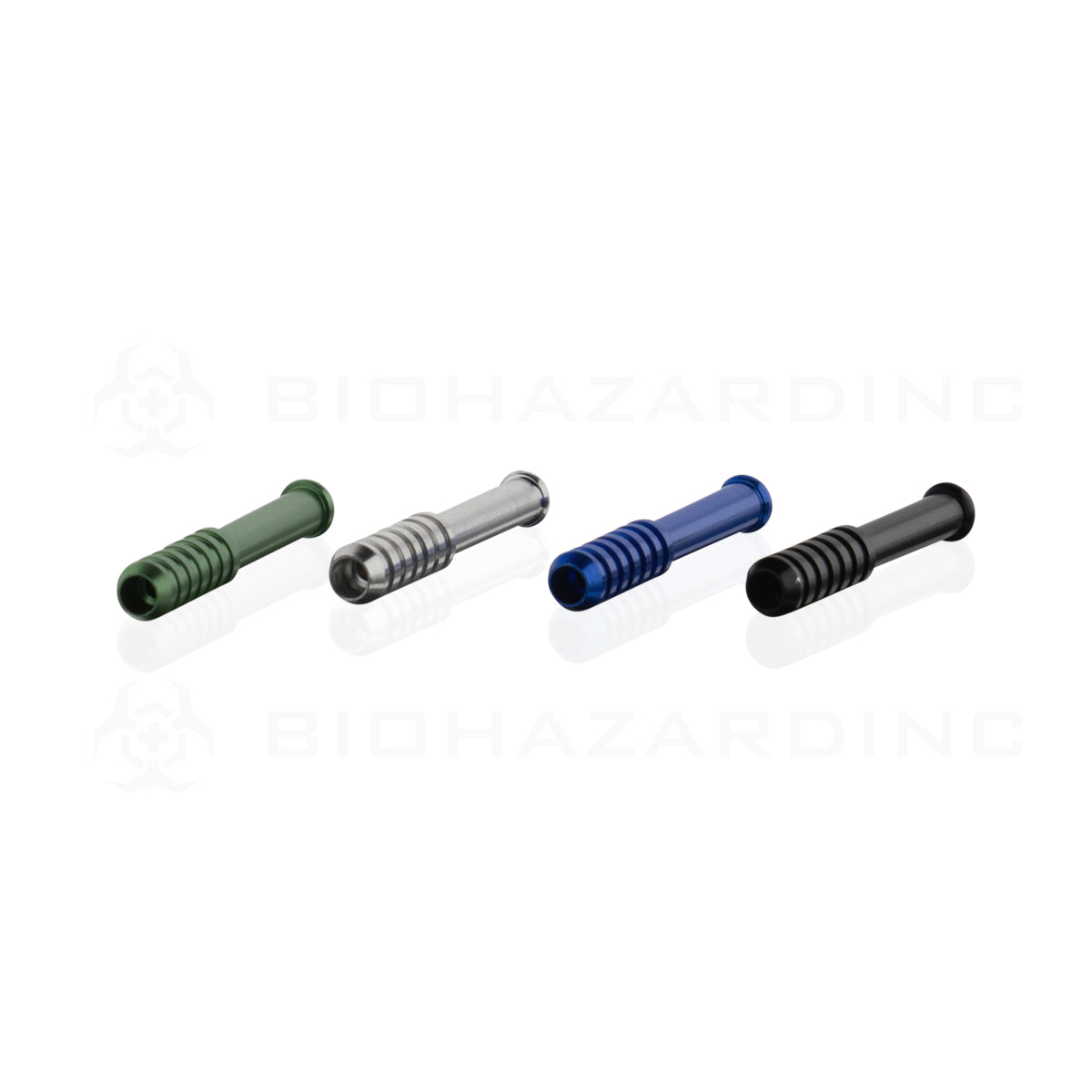 Chillum | Metal Bat One Hitter Hand Pipes | 2" - Assorted Colors - 12 Count Metal Hand Pipe Biohazard Inc   