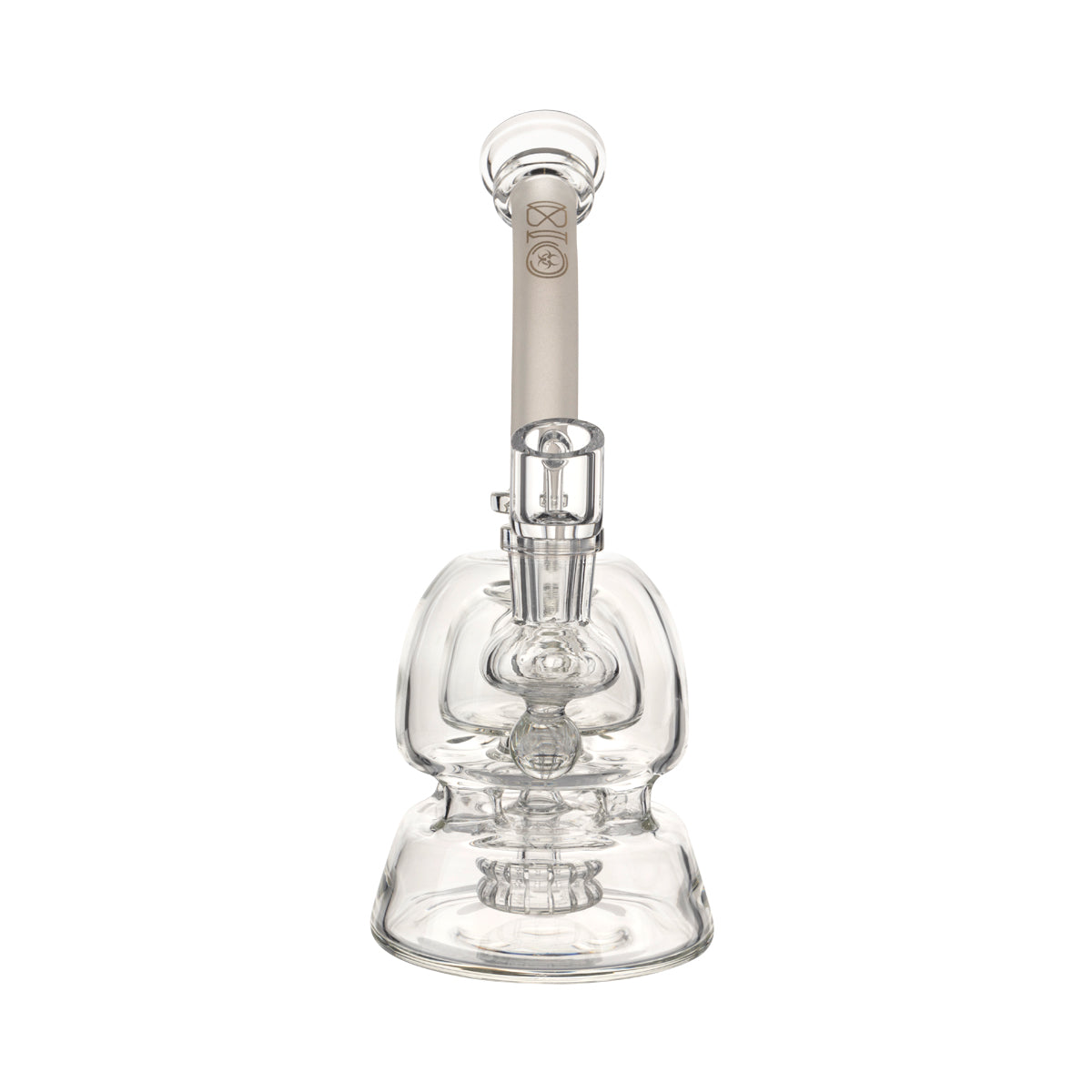 BIO Glass | METRIX Double Showerhead Dab Rig | 9" - 14mm - Various Colors Glass Dab Rig Biohazard Inc