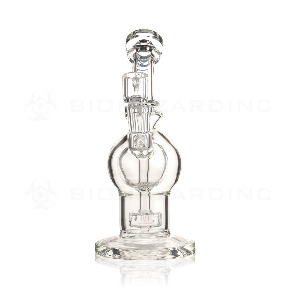 BIO Glass | BIOSPHERE V2 Rig | 9" - 14mm - Blue Logo Glass Dab Rig Bio Glass