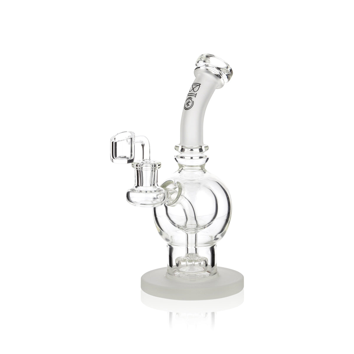 BIO Glass | BIOSPHERE V2 Rig | 9" - 14mm - Various Colors Glass Dab Rig Biohazard Inc Frosted