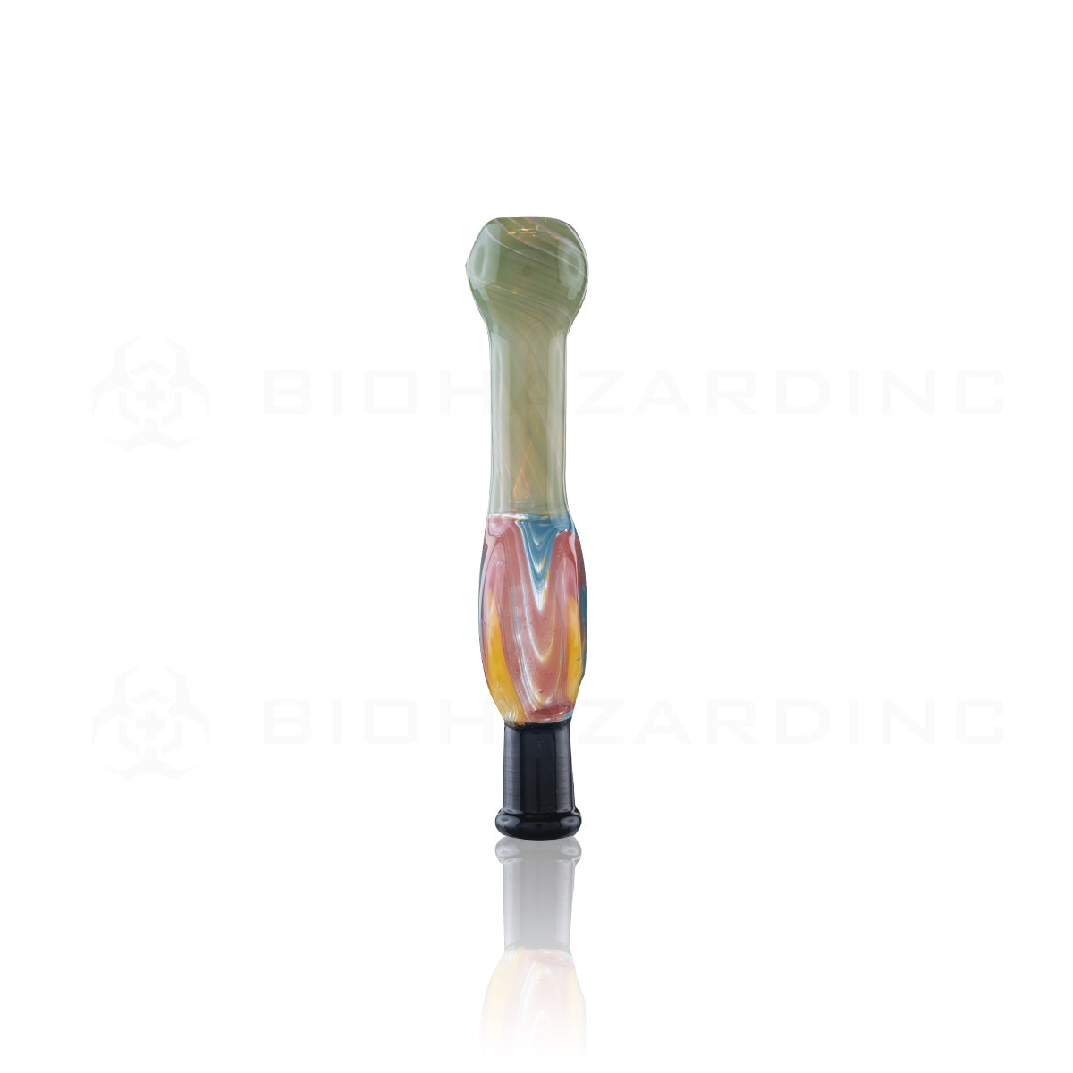 Nectar Collector | Pocket Glass Hand Straw w/ Quartz Tip | 4" - 10mm - Various Colors Nectar Collector Biohazard Inc   