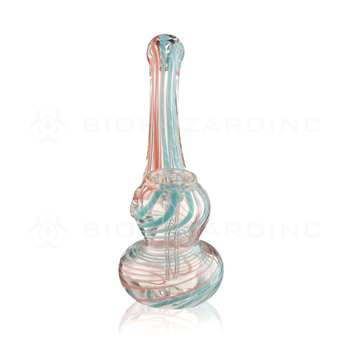 Bubbler | Glass Bubbler w/ Stripes | 5" - Assorted Colors Glass Bubbler Biohazard Inc