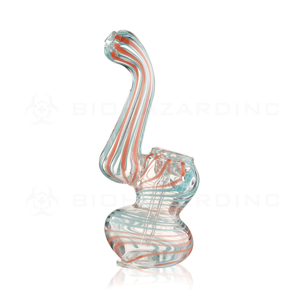 Bubbler | Glass Bubbler w/ Stripes | 5" - Assorted Colors Glass Bubbler Biohazard Inc