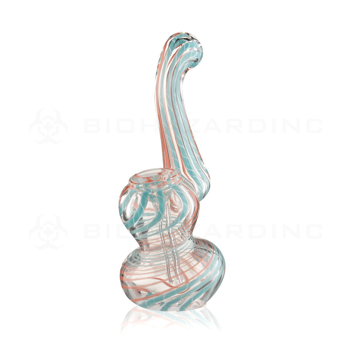 Bubbler | Glass Bubbler w/ Stripes | 5" - Assorted Colors Glass Bubbler Biohazard Inc