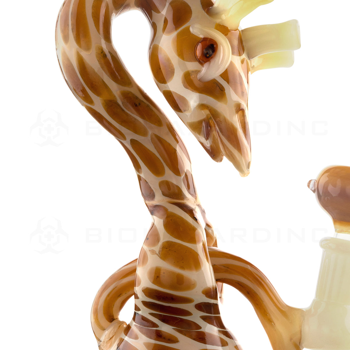Novelty | Giraffe Beaker Water Pipe | 7" - Glass - Amber  Biohazard Inc   