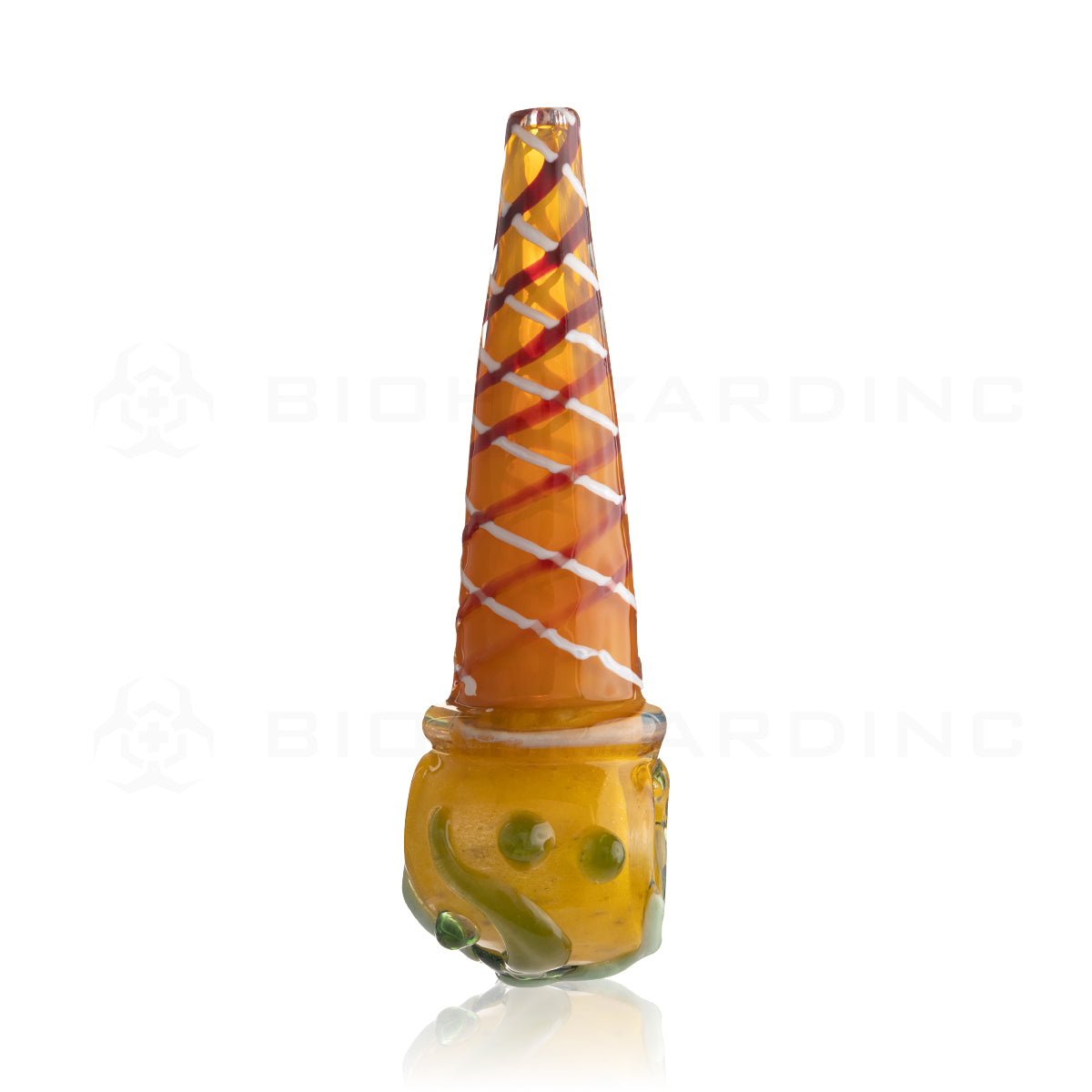 Novelty | Ice Cream Glass Hand Pipe | 4-7" - Glass - Various Sizes Glass Hand Pipe Biohazard Inc   
