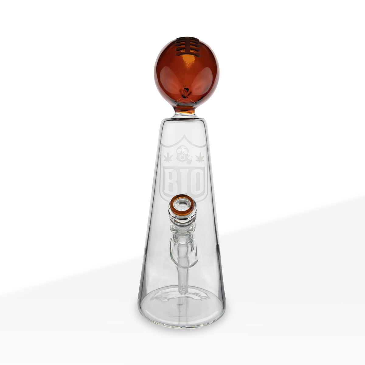 Bio Glass | Football Trophy Water Pipe | 16" - 14mm - Amber Glass Bong Bio Glass