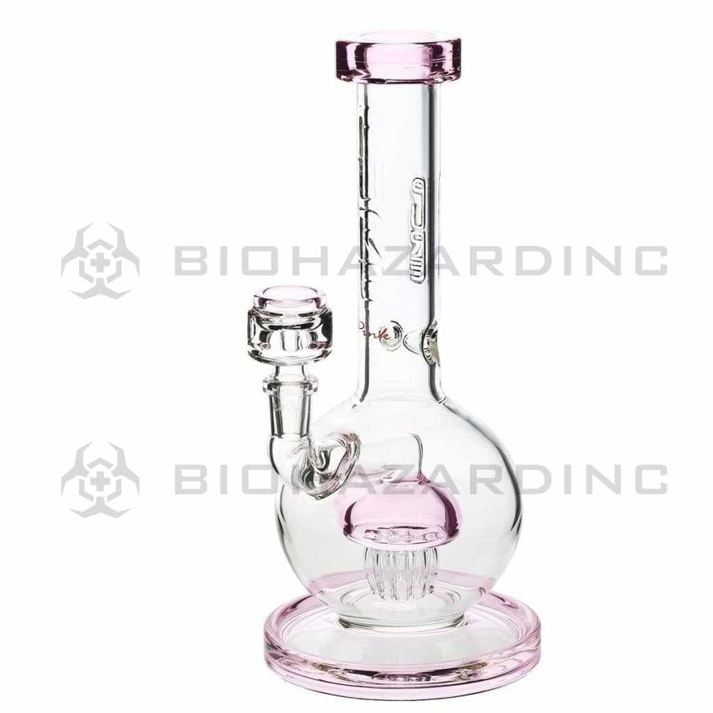 Pure Glass | Zuma 10-Arm Jellyfish Percolator Water Pipe | 10" - 14mm - Various Colors Glass Bong Pure Glass Pink  