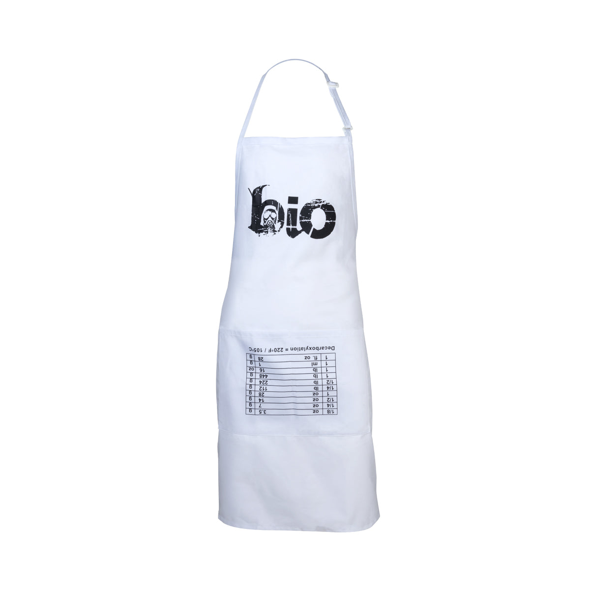 BIO™ | Budtender Scale Apron - White Apron Bio Glass