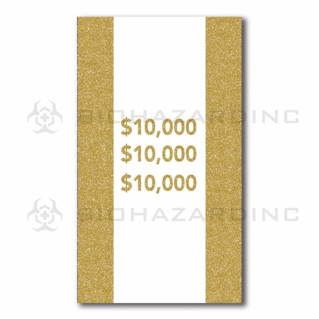 $10,000 Gold Currency Strap - 100 Bill Capacity | 1,000 Count