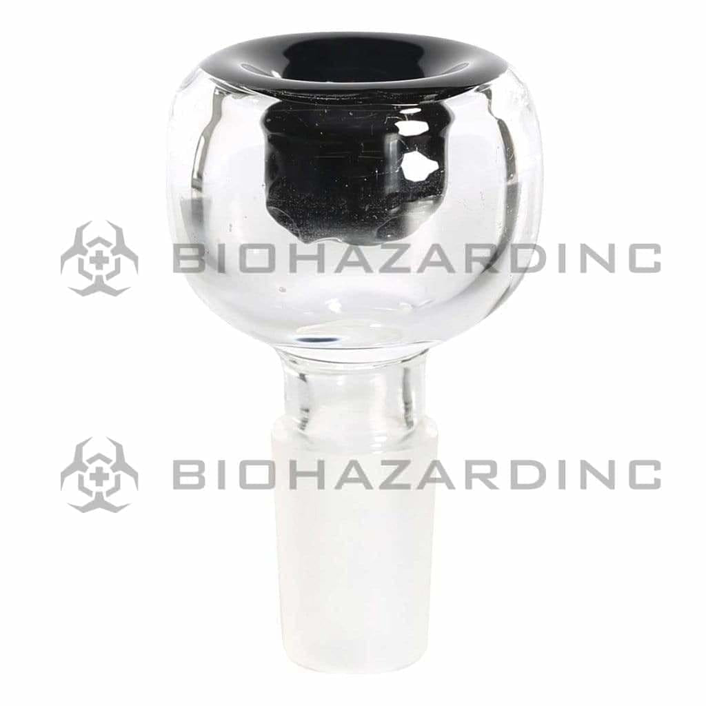 Bowl | Classic Bowl 5 Hole | 14mm - Various Colors Glass Bowl Biohazard Inc Black Trim  
