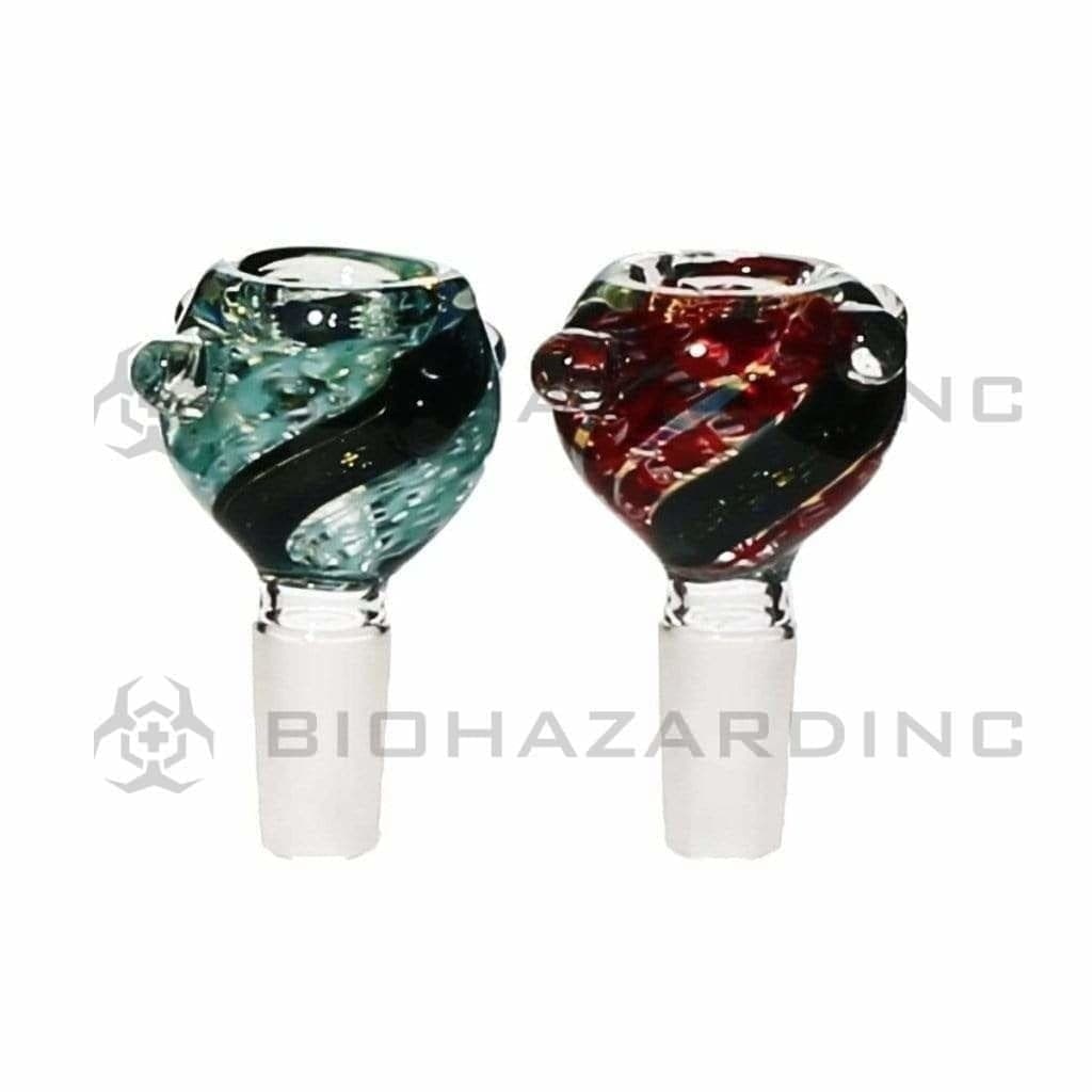 Bowl | Lattacino Dichro Bowl | 14mm - Assorted Colors Glass Bowl Biohazard Inc