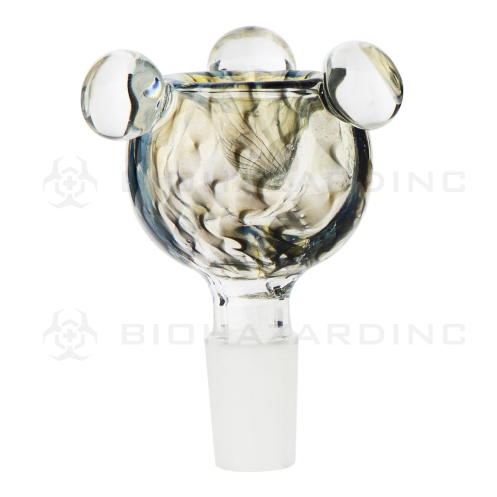 Bowl | Raked Bowl | 14mm - Various Colors Glass Bowl Biohazard Inc Black