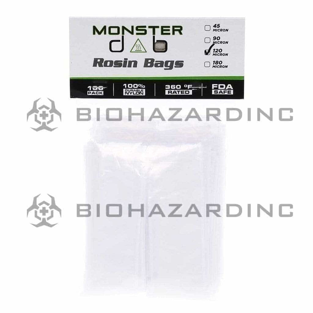Monster Dab | Rosin Bags | 120μ - 2" x 10" - 100 Count Rosin Bag Monster Dab